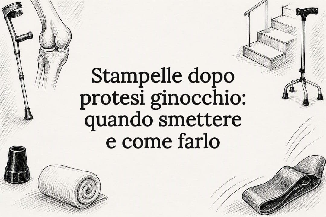 Stampelle dopo protesi ginocchio: quando smettere e come farlo