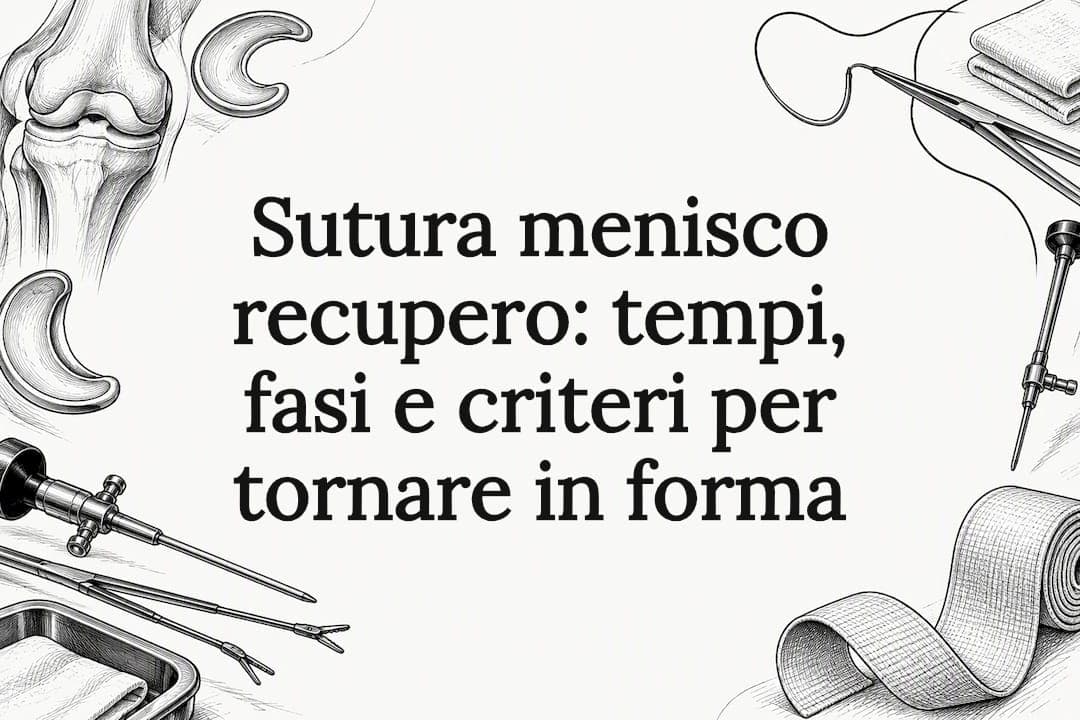 Sutura menisco recupero: tempi, fasi e criteri per tornare in forma