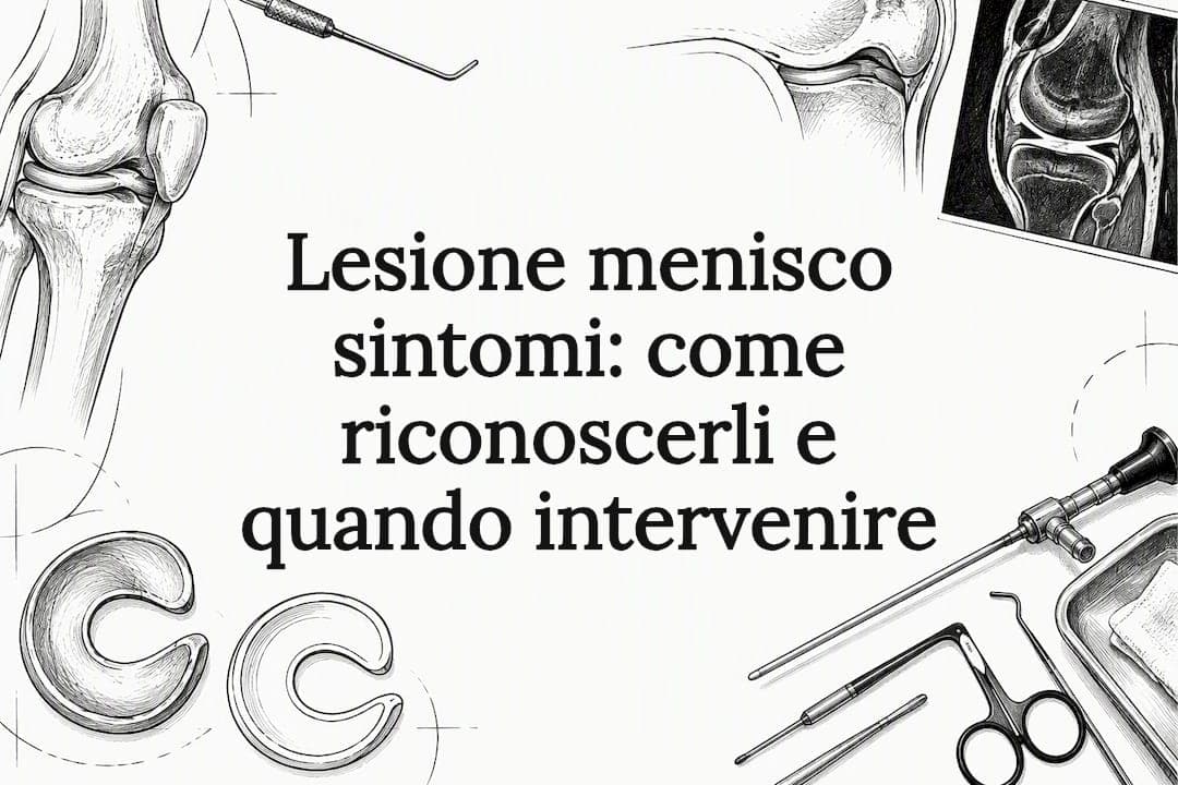 Lesione menisco sintomi: come riconoscerli e quando intervenire